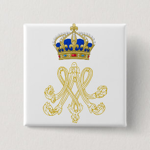 Badge Carré 5 Cm Marie Antoinette Monogram