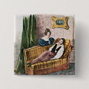 Badge Carré 5 Cm Marie Dorval dans le rôle du d'Hervey d'Adele