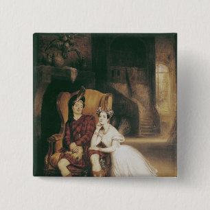 Badge Carré 5 Cm Marie et Paul Taglioni La Sylphide du ballet '