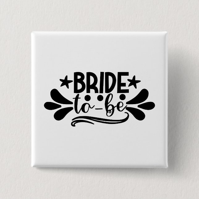 Badge Carré 5 Cm Mariée à être (Devant)