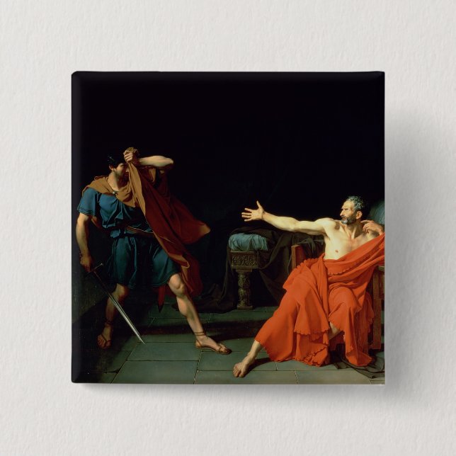 Badge Carré 5 Cm Marius chez Minturnae, 1786 (huile sur la toile) (Devant)