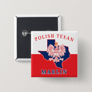 Badge Carré 5 Cm Marlin polonais Texan