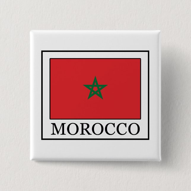 Badge Carré 5 Cm Maroc (Devant)