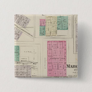 Badge Carré 5 Cm Marquette, Conway, Galva, Elyria, Ames, Kansas