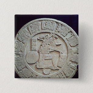 Badge Carré 5 Cm Marqueur maya de cour de boule, de Chinkultic