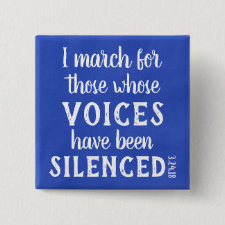 Badge Carré 5 Cm Mars : Je marche… goupille