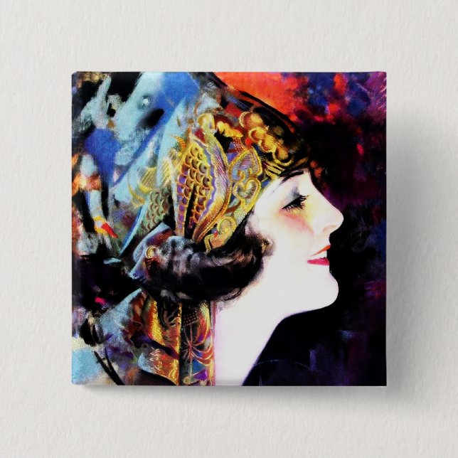 Badge Carré 5 Cm Martha Mansfield (Devant)