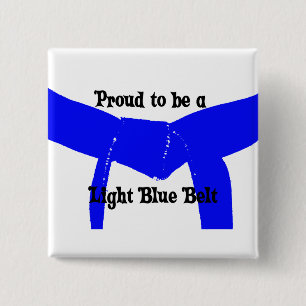 Badge Carré 5 Cm Martial Arts Proud to be a Light Blue Belt