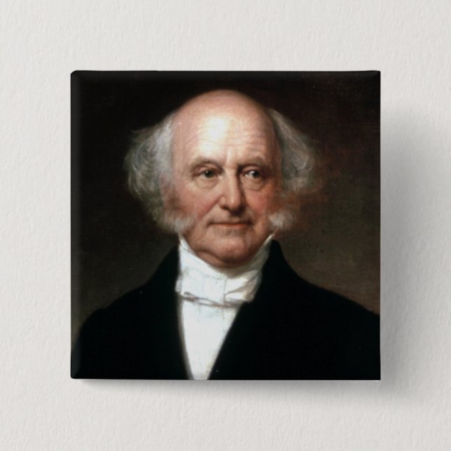 Badge Carré 5 Cm Martin Van Buren (Devant)