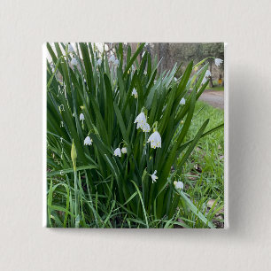 Badge Carré 5 Cm Mărțișor - Bouton de Ghiocei