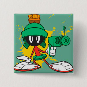 Badge Carré 5 Cm MARVIN LE MARTIAN™ avec laser
