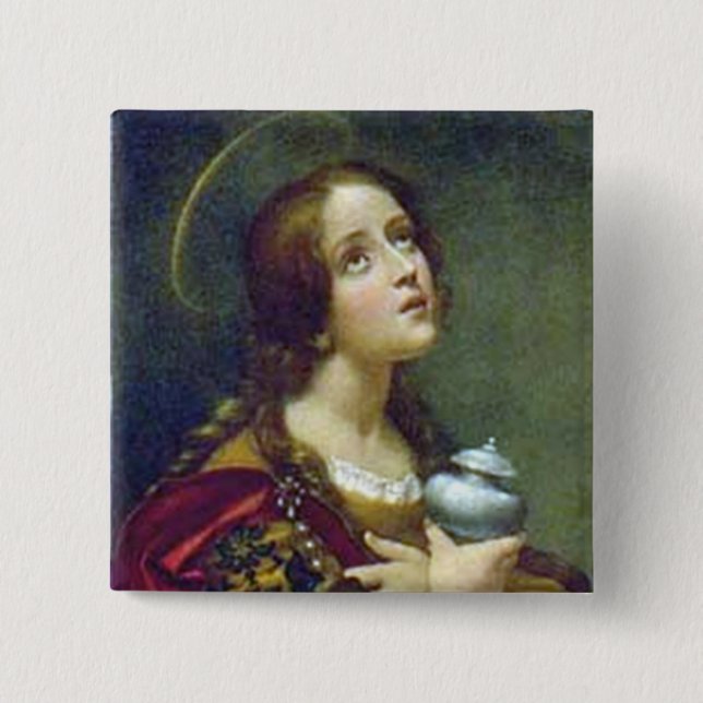 BADGE CARRÉ 5 CM MARY MAGDELENE (Devant)