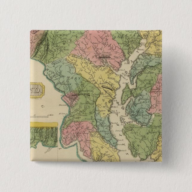 Badge Carré 5 Cm Maryland (Devant)