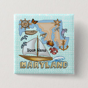 Badge Carré 5 Cm Maryland