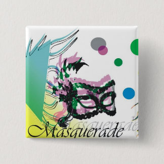 Badge Carré 5 Cm Mascarade