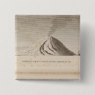 Badge Carré 5 Cm Mascareigne, Vesuve