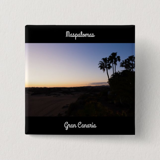 Badge Carré 5 Cm Maspalomas (Devant)