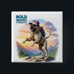 Badge Carré 5 Cm Mastiff dogue anglais en montagne vacances<br><div class="desc">joli mâtin anglais Mastiff. Beau Mastiff au coucher du soleil . Il joue et part en randonnée dans les montagnes. Vraiment courageuses foulées. Magnifique femelle Mastiff old english . Le Mastiff est un molosse et un très bon chien de garde.. C'est un géant fier et très doux. Cette race de...</div>