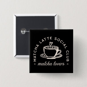 Badge Carré 5 Cm Matcha latte amants citations