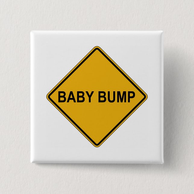 Badge Carré 5 Cm Maternité de bosse de bébé (Devant)