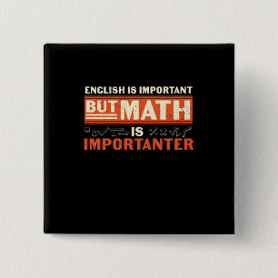 Badge Carré 5 Cm Math Enseignant Math Math est important