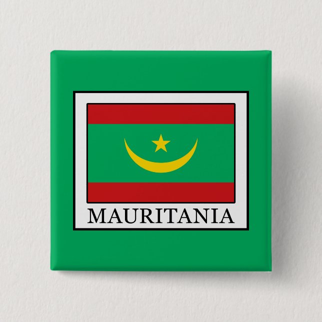 Badge Carré 5 Cm Mauritanie (Devant)