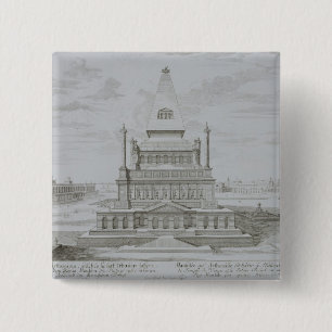 Badge Carré 5 Cm Mausolée de Halicarnassus, Bodrum, Turquie, de '