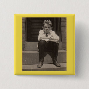 Badge Carré 5 Cm mauvaise attitude