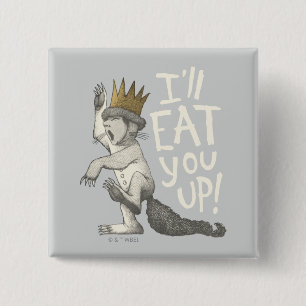Badge Carré 5 Cm Max   Je vais te manger !