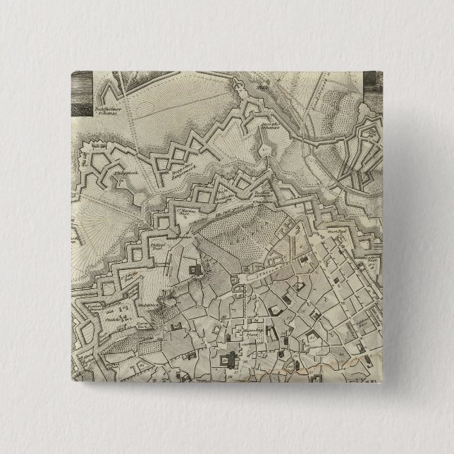 Badge Carré 5 Cm Mayence, Allemagne (Devant)