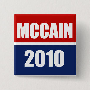 BADGE CARRÉ 5 CM MCCAIN 2010