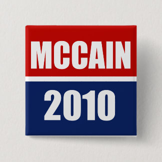 BADGE CARRÉ 5 CM MCCAIN 2010