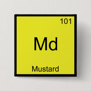 Badge Carré 5 Cm Md - Chemise drôle de symbole d'élément de chimie