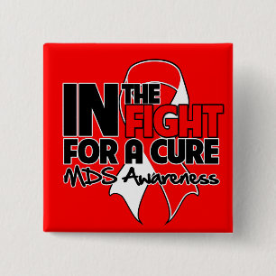 Badge Carré 5 Cm MDS Awareness in the Fight For a Cure