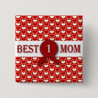 Badge Carré 5 Cm Médaille de la meilleure maman