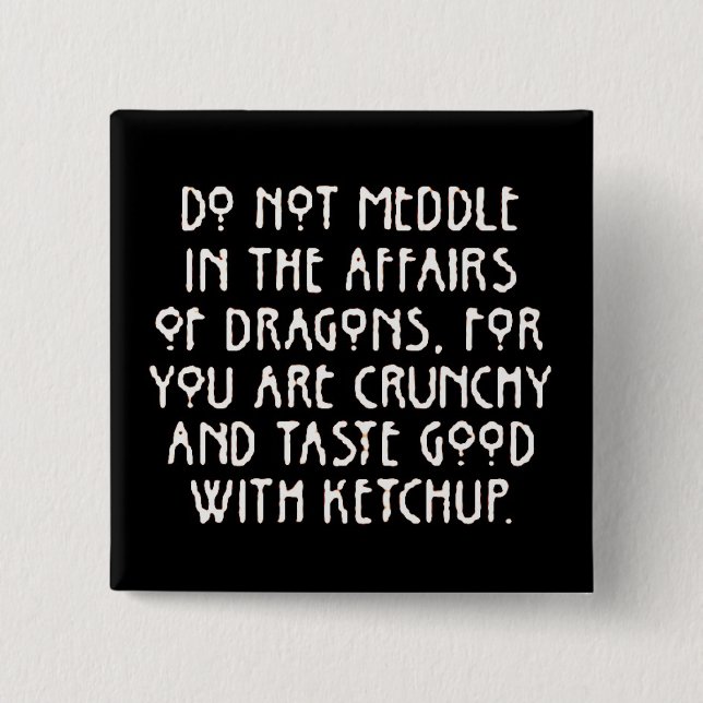 Badge Carré 5 Cm MeddlewithDragons (Devant)
