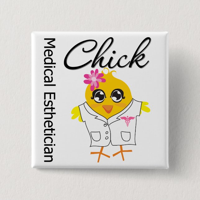 Badge Carré 5 Cm Médicale Esthétique Chick (Devant)