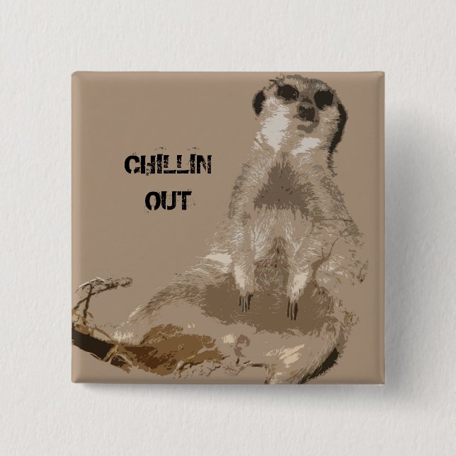 Badge Carré 5 Cm meerkat (Devant)