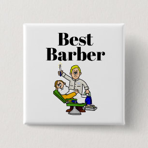 Badge Carré 5 Cm Meilleur Bouton Barbier - Donner Un Rasage