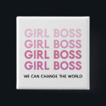 Badge Carré 5 Cm Meilleur cadeau de fille rose moderne<br><div class="desc">Meilleur cadeau de fille rose moderne</div>