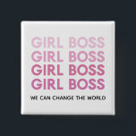 Badge Carré 5 Cm Meilleur cadeau de fille rose moderne<br><div class="desc">Meilleur cadeau de fille rose moderne</div>