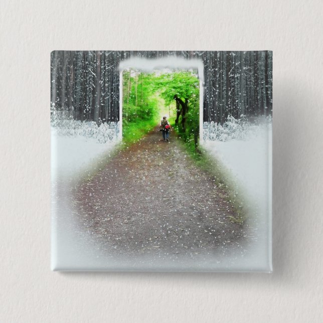 Badge Carré 5 Cm Meilleure météo (Devant)