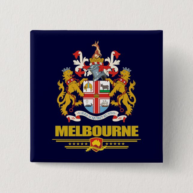 Badge Carré 5 Cm Melbourne (Devant)