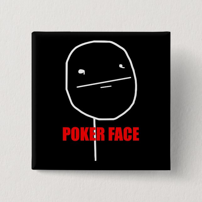 Badge Carré 5 Cm Mème visage poker (Devant)