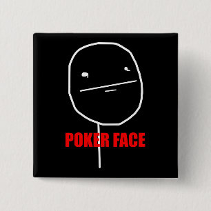 Badge Carré 5 Cm Mème visage poker