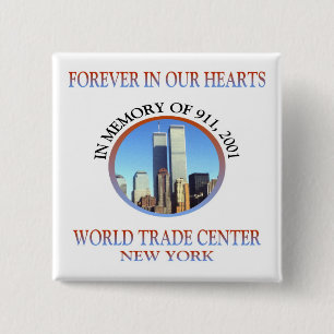 Badge Carré 5 Cm Mémoire de New York 911
