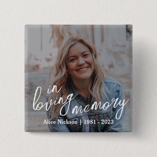 Badge Carré 5 Cm Mémorial des Moments chéris (Devant)