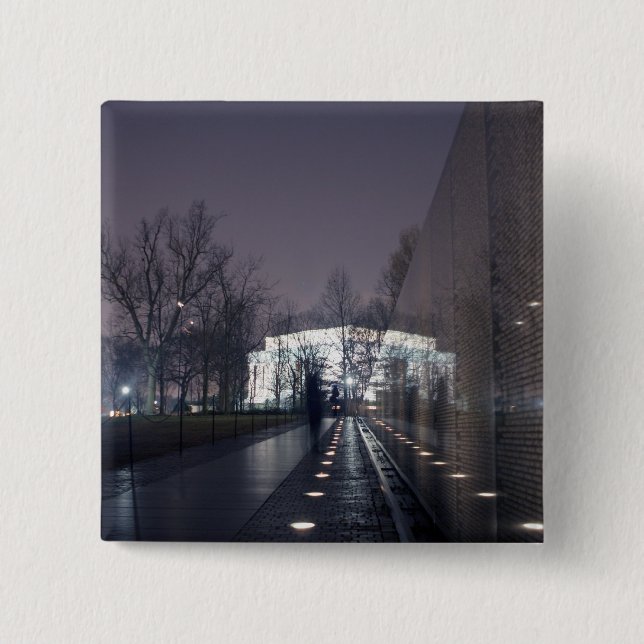 Badge Carré 5 Cm mémorial le Lincoln Memorial de vétérans du (Devant)