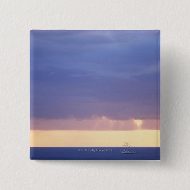 Badge Carré 5 Cm Mer 4 (Devant)