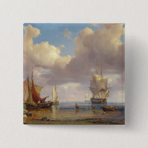 Badge Carré 5 Cm Mer calme, 1836